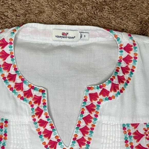 Vineyard Vines Embroidered Tunic Cover Up Size Small - Picture 13 of 13